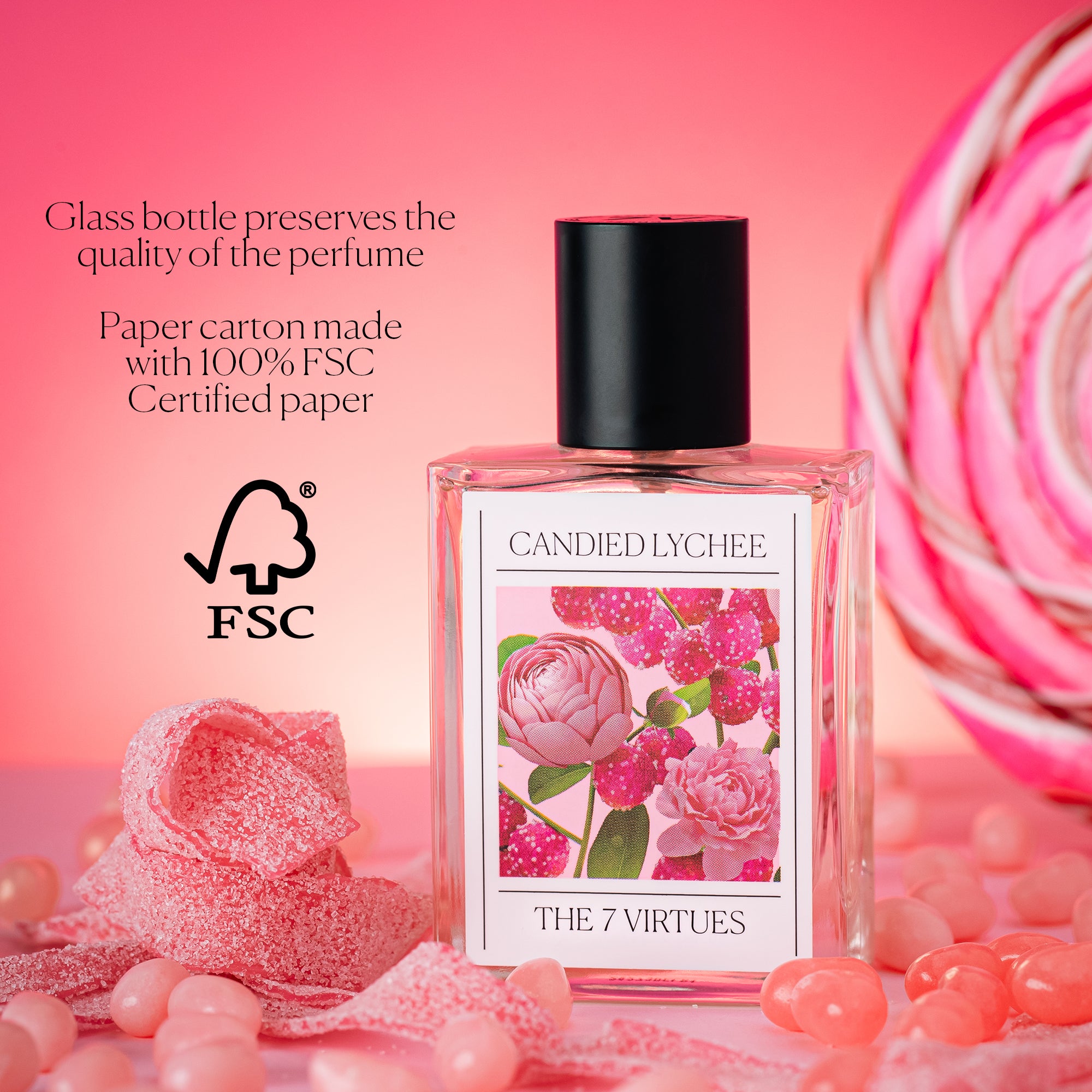 THE 7 VIRTUES CANDIED LYCHEE 香水 Candied Lychee - Gourmand Perfume - The 7 Virtues - 50 ml